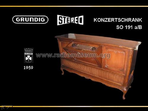 Stereo-Konzertschrank SO191a/B; Grundig Radio- (ID = 438068) Radio