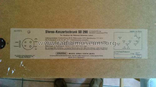 Stereo-Konzertschrank SO290; Grundig Radio- (ID = 2144131) Radio