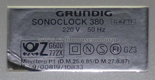 sonoclock 380; Grundig Radio- (ID = 1089836) Radio