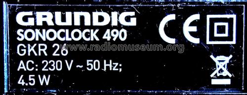 Sonoclock 490, 490Q; Grundig Radio- (ID = 3025402) Radio