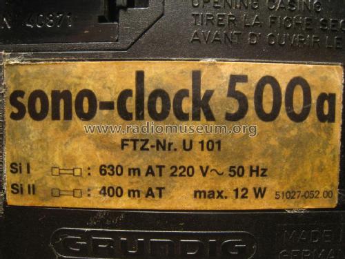 sono-clock 500a; Grundig Radio- (ID = 2071513) Radio