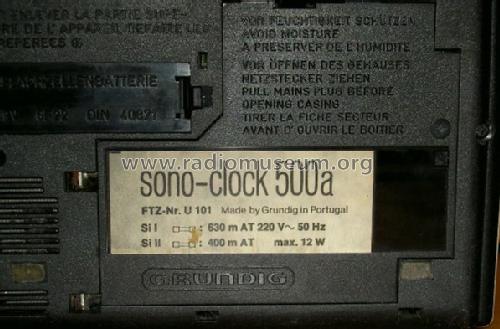 sono-clock 500a; Grundig Radio- (ID = 503020) Radio