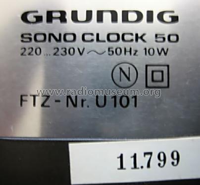 SONO CLOCK 50; Grundig Radio- (ID = 953133) Radio