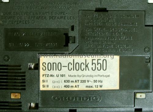 sono-clock 550; Grundig Radio- (ID = 1427714) Radio