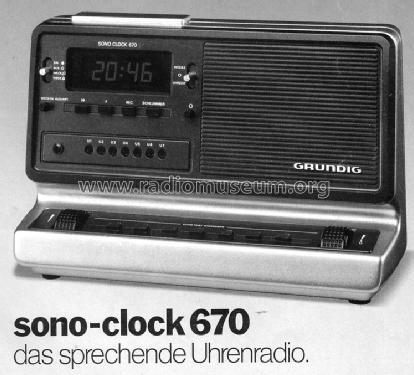 SONO CLOCK 670SP; Grundig Radio- (ID = 388623) Radio