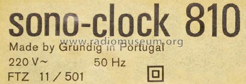 SONO CLOCK 810; Grundig Radio- (ID = 1771429) Radio