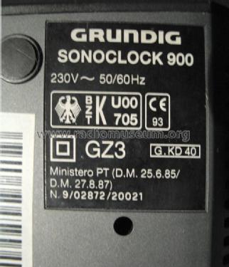 SONOCLOCK 900; Grundig Radio- (ID = 1113433) Radio