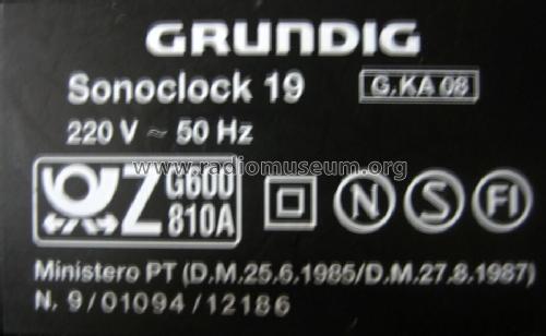 Sonoclock 19; Grundig Radio- (ID = 629878) Radio