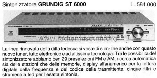 ST-6000; Grundig Radio- (ID = 902441) Radio