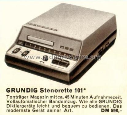 Stenorette 101; Grundig Radio- (ID = 2135985) R-Player