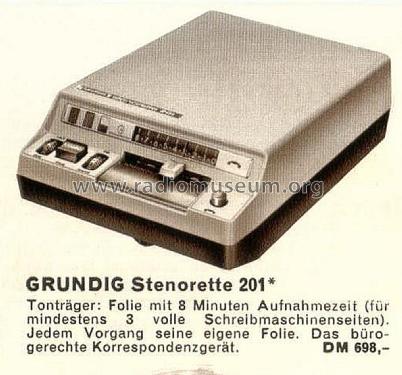 Stenorette 201; Grundig Radio- (ID = 2135987) R-Player