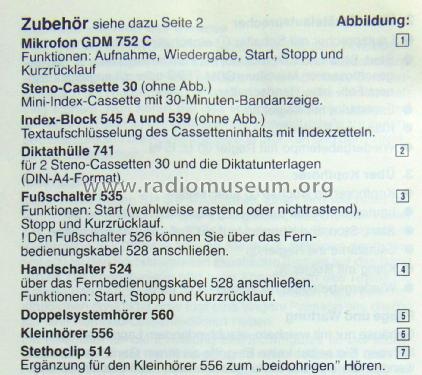 Stenorette Handschalter 524; Grundig Radio- (ID = 2451867) Misc