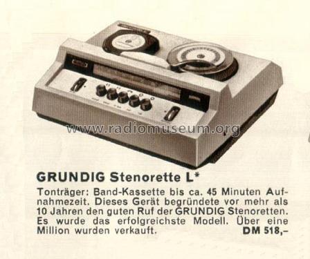 Stenorette L ; Grundig Radio- (ID = 2135996) Ton-Bild