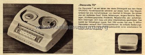 Stenorette TS; Grundig Radio- (ID = 1102428) Ton-Bild