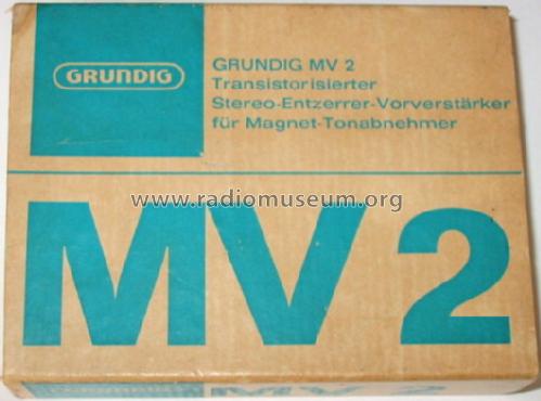 Stereo-Entzerrer-Vorverstärker MV2; Grundig Radio- (ID = 201861) Ampl/Mixer