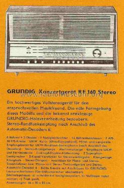Stereo-Konzertgerät RF160 Ch= CS200; Grundig Radio- (ID = 724202) Radio