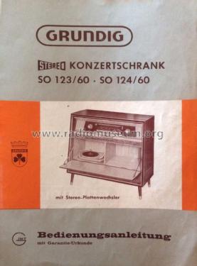Stereo-Konzertschrank SO123/60; Grundig Radio- (ID = 2113340) Radio