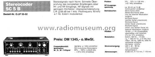 Stereocoder SC5B; Grundig Radio- (ID = 2062894) Equipment
