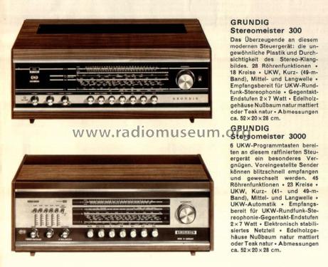 Stereomeister 3000 Ch= CS300; Grundig Radio- (ID = 2137146) Radio