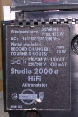 Studio 2000A HiFi; Grundig Radio- (ID = 783086) Radio