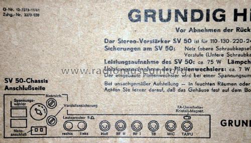 Studio RT50 - SV50; Grundig Radio- (ID = 1830024) Radio