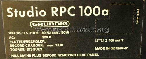 Studio RPC100; Grundig Radio- (ID = 1109230) Radio