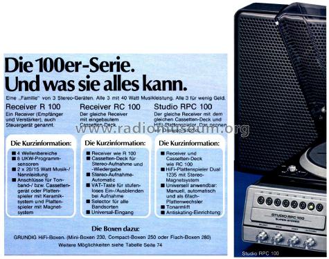 Studio RPC100; Grundig Radio- (ID = 2613554) Radio