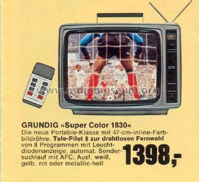 Super Color 1830; Grundig Radio- (ID = 1762769) Televisión