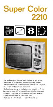Super Color 2210; Grundig Radio- (ID = 2068377) Television