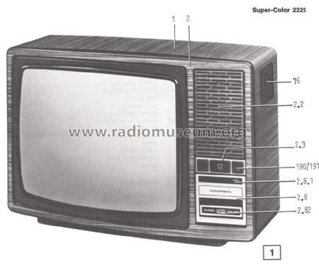 Super Color 2225; Grundig Radio- (ID = 2332517) Television