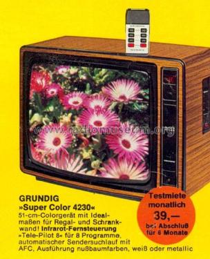 Super Color 4230; Grundig Radio- (ID = 1762879) Televisión