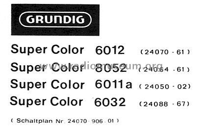 Super Color 6011a; Grundig Radio- (ID = 792173) Television