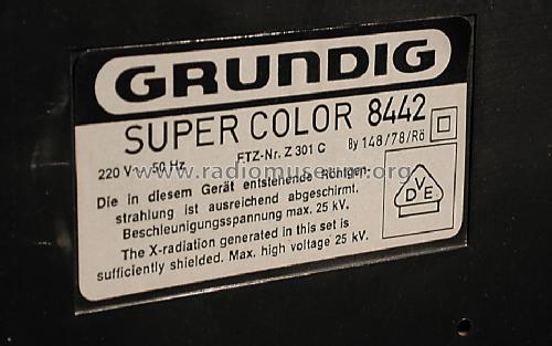 Super Color 16 8442; Grundig Radio- (ID = 1577834) Television