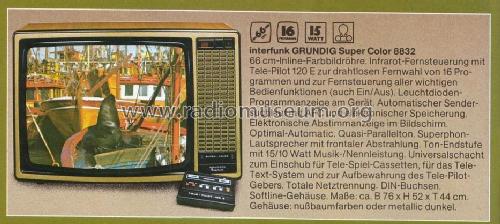 Interfunk Super Color 8832; Grundig Radio- (ID = 1763963) Television