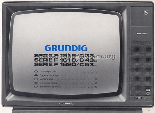 Super Color C3302 Serie F1616 Ch= CUC52KT; Grundig Radio- (ID = 1473217) Télévision