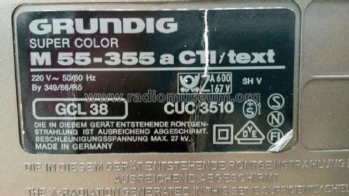 Super Color M55-355a CTI/Text Ch= CUC3510; Grundig Radio- (ID = 1833749) Fernseh-E