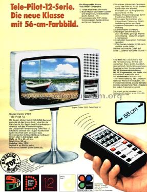 Super Color Tele-Pilot 12 2222; Grundig Radio- (ID = 2334290) Television