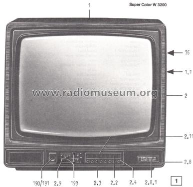 Super Color W 3200; Grundig Radio- (ID = 2332224) Television