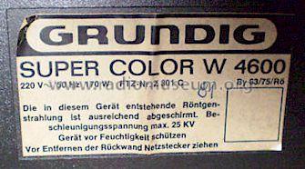 Super Color W-4600; Grundig Radio- (ID = 971631) Television