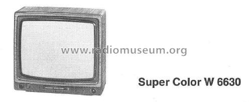 Super Color W 6630; Grundig Radio- (ID = 2246959) Televisore