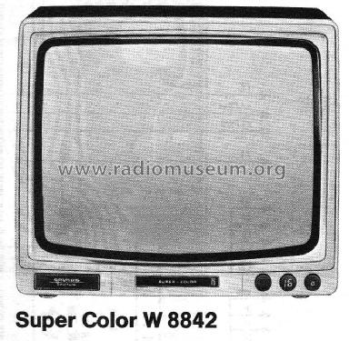 Super Color W 8842; Grundig Radio- (ID = 2086054) Television