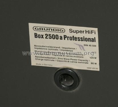 Super HiFi Box 2500a Professional 2500a; Grundig Radio- (ID = 1833886) Speaker-P