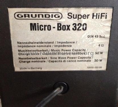 Super HiFi - Micro-Box 320; Grundig Radio- (ID = 1796045) Speaker-P