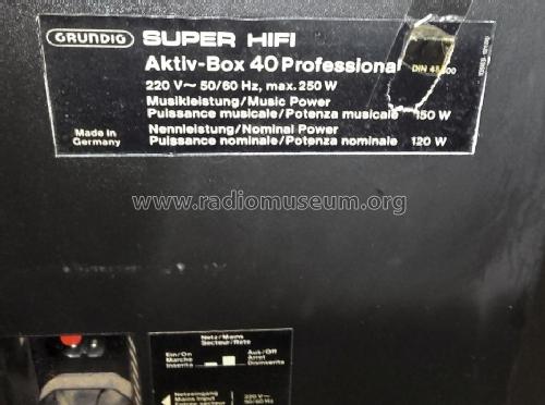 Super HiFi Professional Aktiv Box 40; Grundig Radio- (ID = 2102286) Lautspr.-K