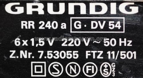 Super Sound RR240a; Grundig Radio- (ID = 1030215) Radio