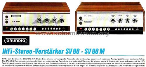 SV80; Grundig Radio- (ID = 2612334) Ampl/Mixer