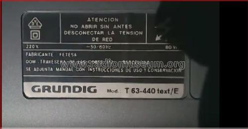 T63-440 text/E Ch= CUC4410; Grundig Radio- (ID = 2021384) Televisión