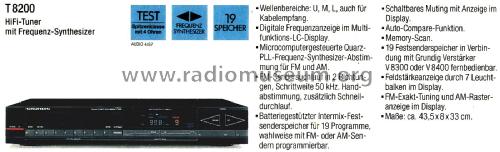 T8200; Grundig Radio- (ID = 2612504) Radio