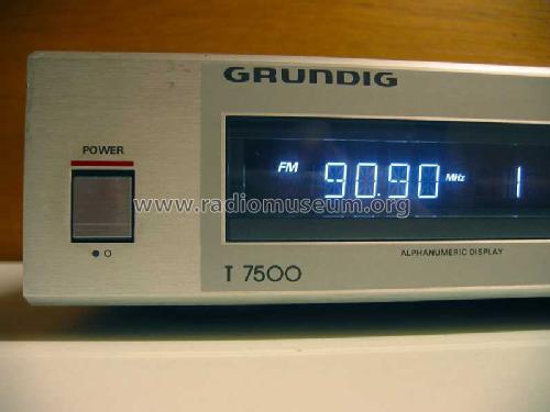 FM-AM Quartz Synthesizer Tuner T 7500; Grundig Radio- (ID = 411800) Radio