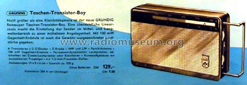 Taschen-Transistor-Boy II/59; Grundig Radio- (ID = 2083033) Radio